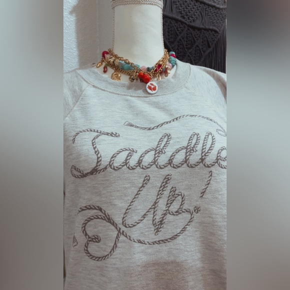 By Anthropologie Saddle up crewneck graphic sweatshirt - Picture 10 of 12